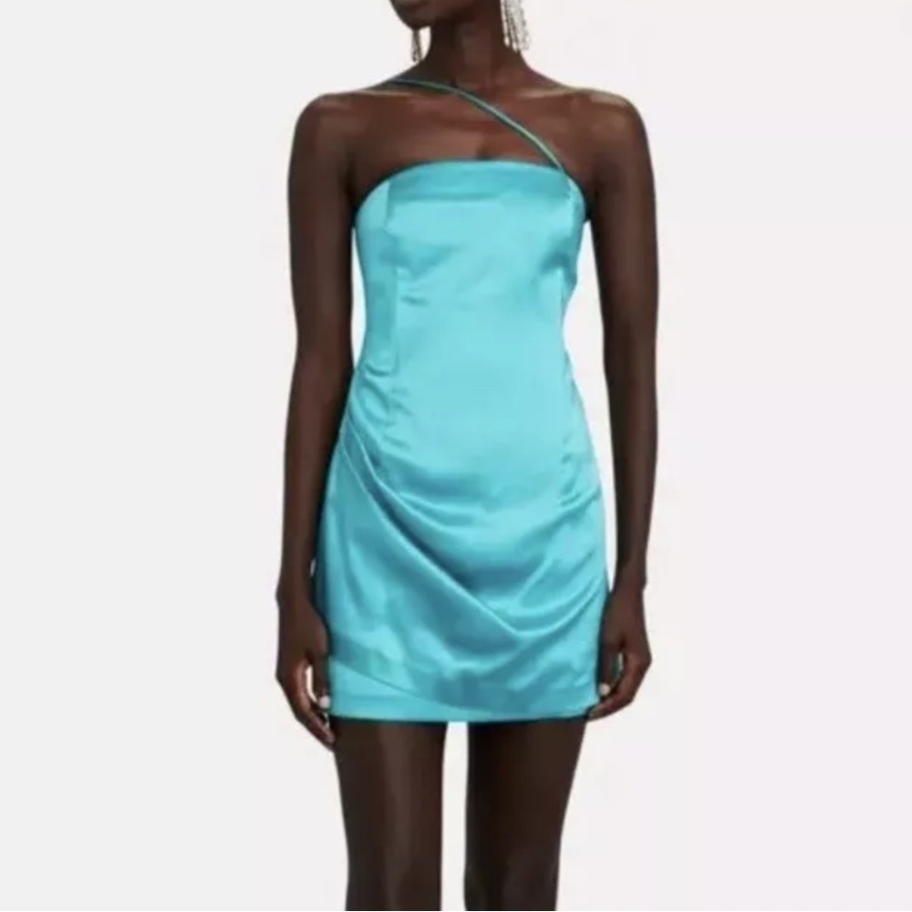 Gauge 81 Teal Halterneck Mini Dress